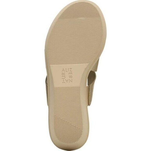 Naturalizer Rowena Womens Leather Slip on Slide Sandals, Warm Silver Leather, 9W - Picture 7 of 7